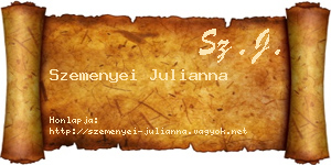 Szemenyei Julianna névjegykártya